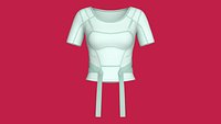 Girls Crop Top With Waist Wrap Tie Strap