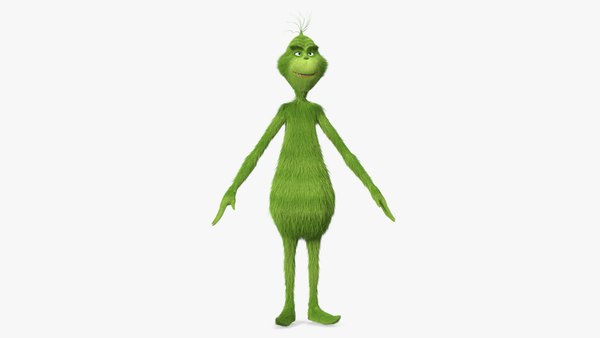 3D The Grinch Character T-Pose Fur