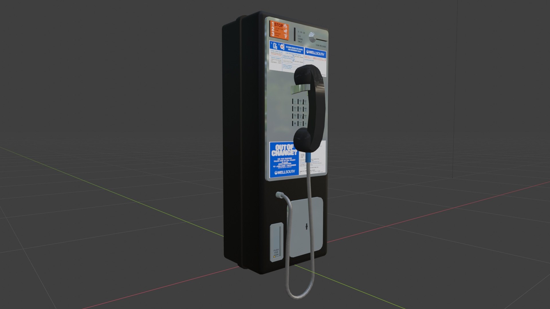 Payphone - Standalone Unit 3D - TurboSquid 2260071