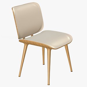 Wooden Chair Leather 3D