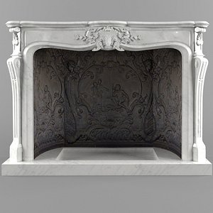 3d model fireplace