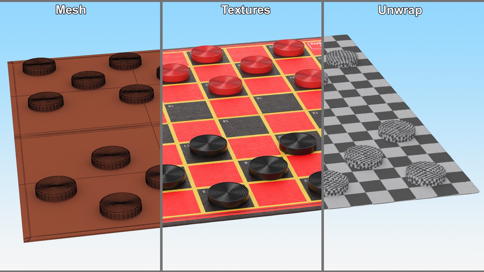 Checker Set 3D https://p.turbosquid.com/ts-thumb/MF/E80GNi/wi/checkersetc4dmodel011/jpg/1698513242/1920x1080/fit_q87/13b509f2e90ef763542098de9a36a7d186d3fa07/checkersetc4dmodel011.jpg