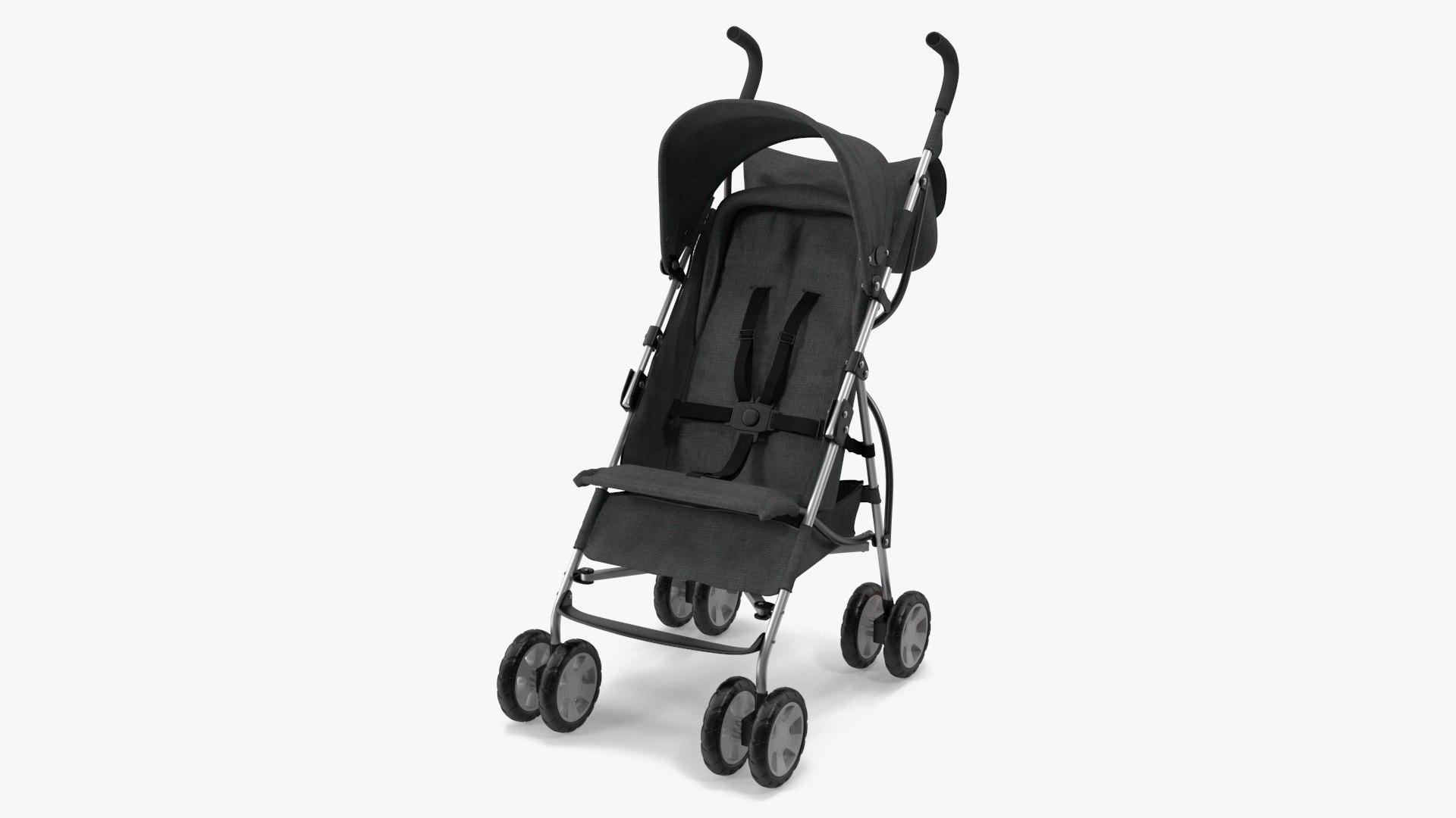 Lightweight Compact Baby Stroller With Bag 3D model preview