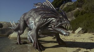 3D Mutant Fish Model  Sea Creature