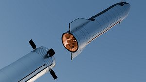 3D model Starship Super Heavy Rocket High Detail SpaceX
