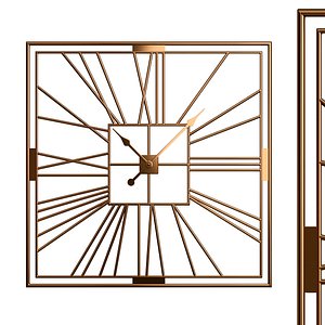 3D Wall Clock Set 77 model