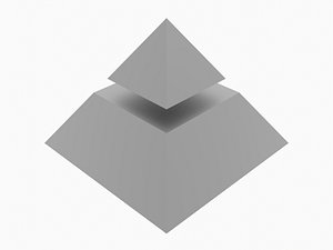 Pyramid Separated into 2 Parts 3D