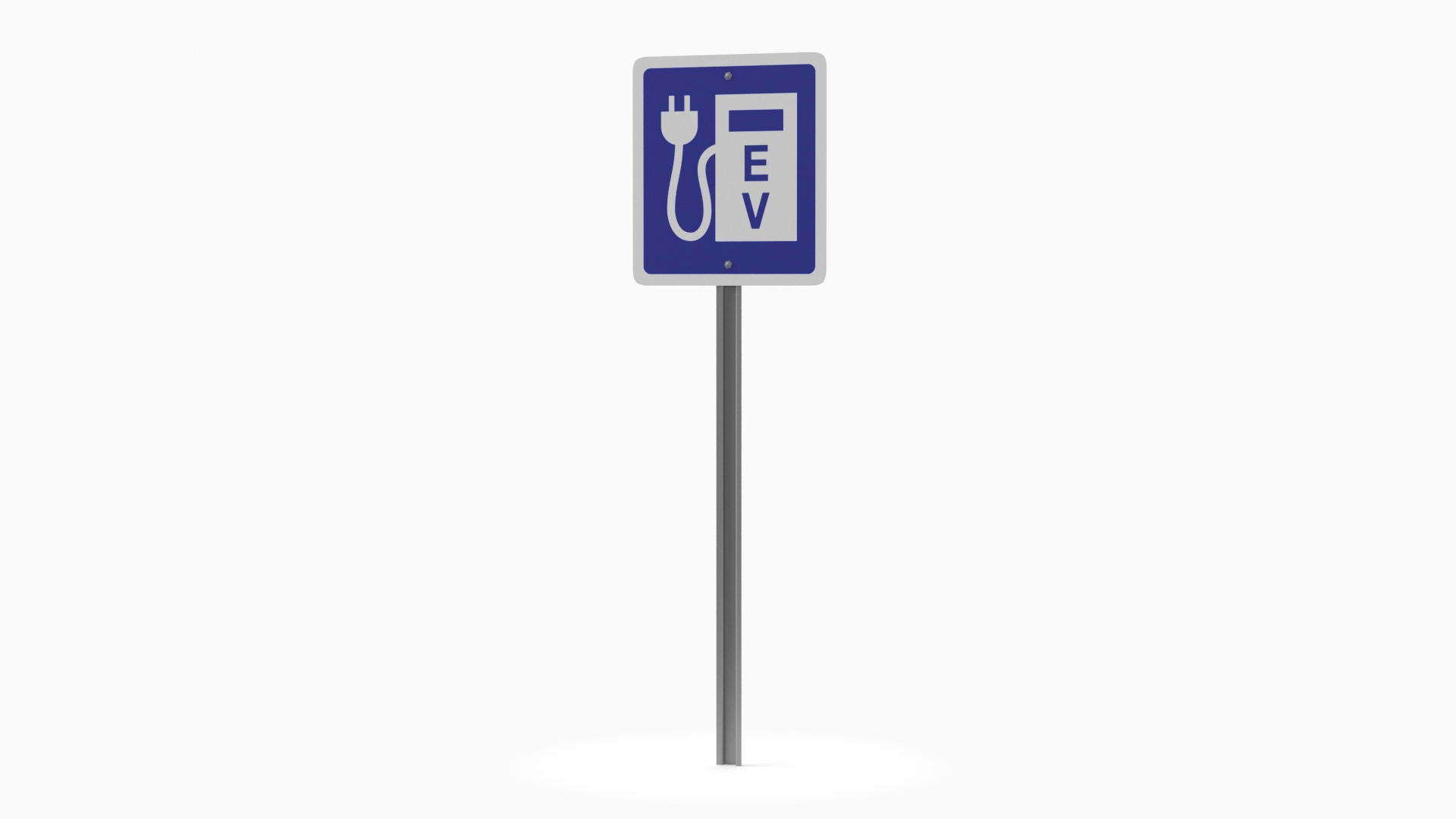 3D Low Poly Detailed EV Street Sign Model - TurboSquid 2401495