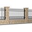 Entrance Driveway Iron Fence Pillars