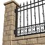 Entrance Driveway Iron Fence Pillars