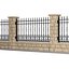 Entrance Driveway Iron Fence Pillars