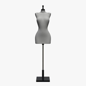 3D Mannequin Female Torso v2b model