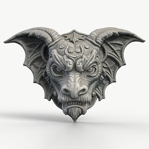 Gargoyle Head Textured 12
