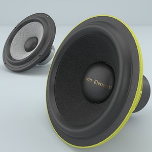 Audio Speaker Bass unit 02 and massive loudspeaker 5000w Ground Zero GZPW 18SPL 3D model