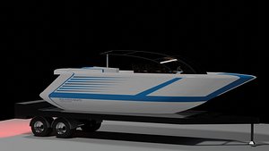 3D Modern Luxury Speed Boat  High Quality 3D Model