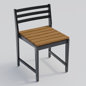 3D Wooden Chair model