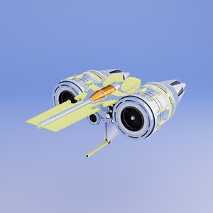 3D model spaceship fighter