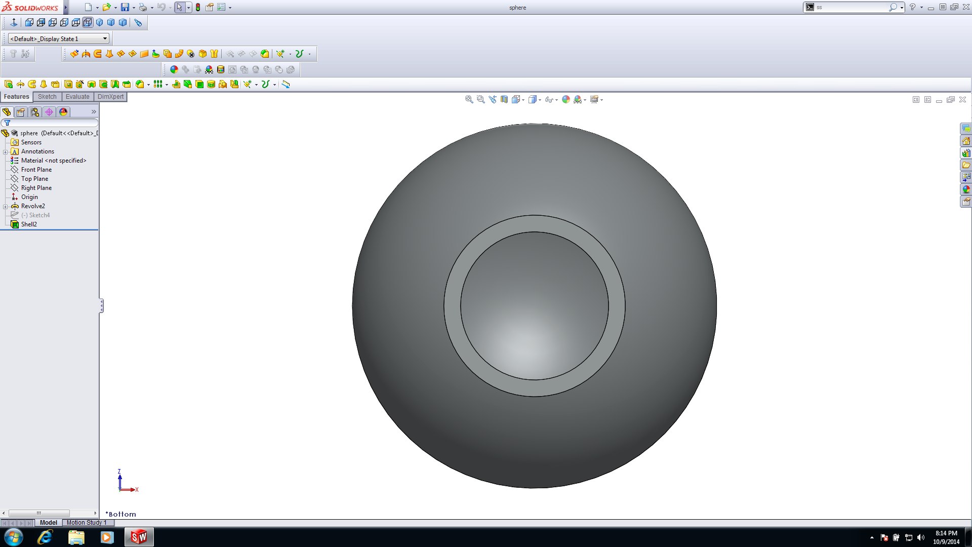 3ds shelled hollow ball