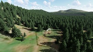 3D laurel lake california landscapes
