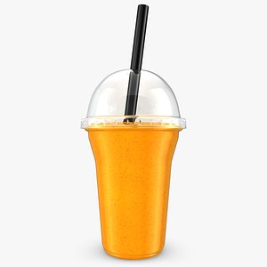 realistic fruit shake orange 3d 3ds