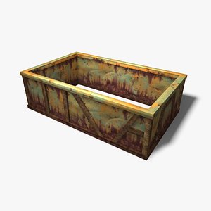3ds max low-poly garbage container