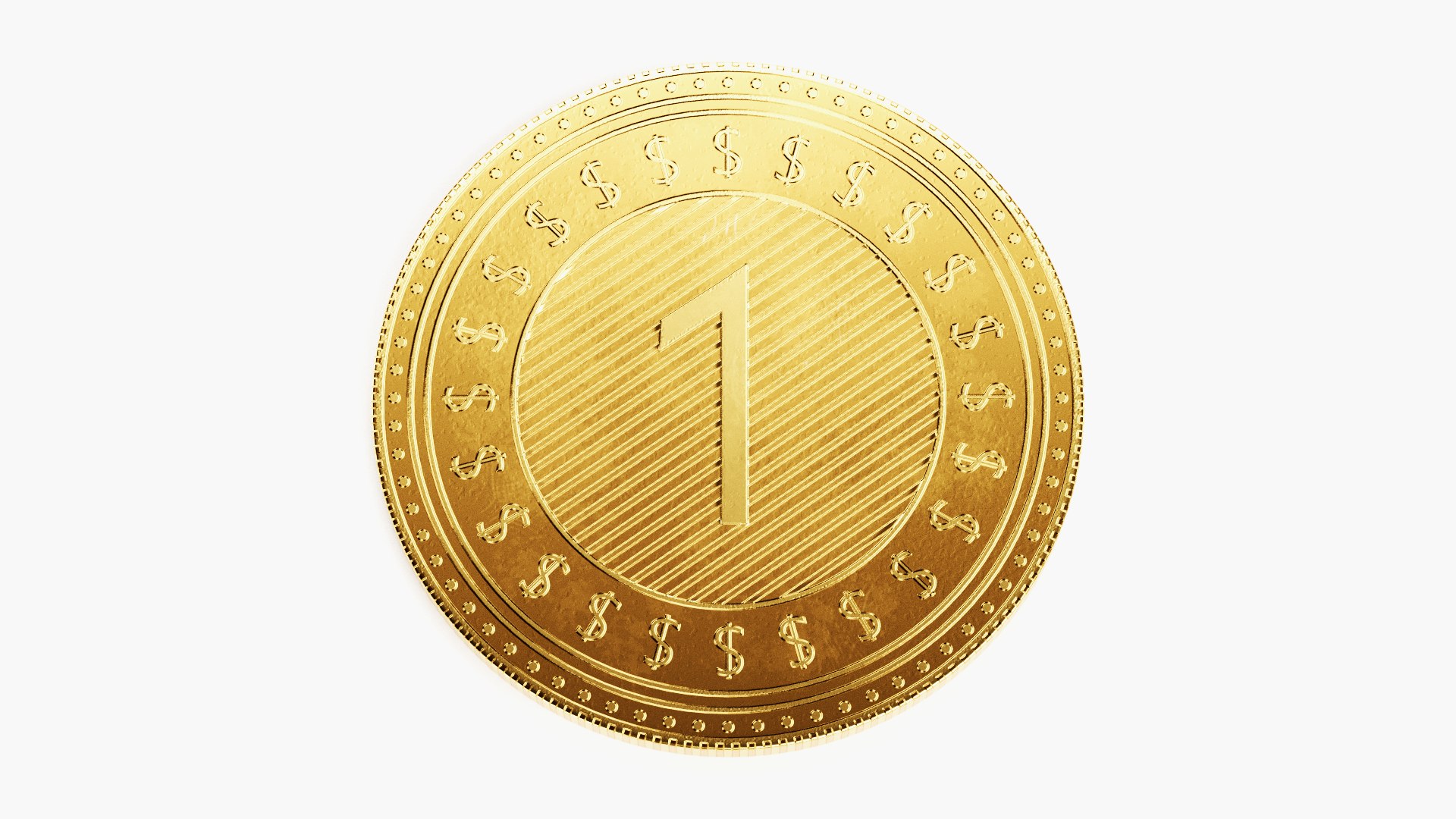 Dollar Coin Model - TurboSquid 1442526