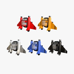 05 Jetpacks Low Poly C Collection - SciFi Character Design 3D model