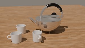 Minimalist Teapod Bauhaus Inspired 3D Model