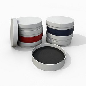 3D Rigid Box - Flat Round with Lift-Off Lid