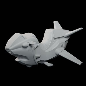 Futuristic Hover Bike 3D Printable STL Model 250mm Length model