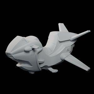 Futuristic Hover Bike 3D Printable STL Model 250mm Length