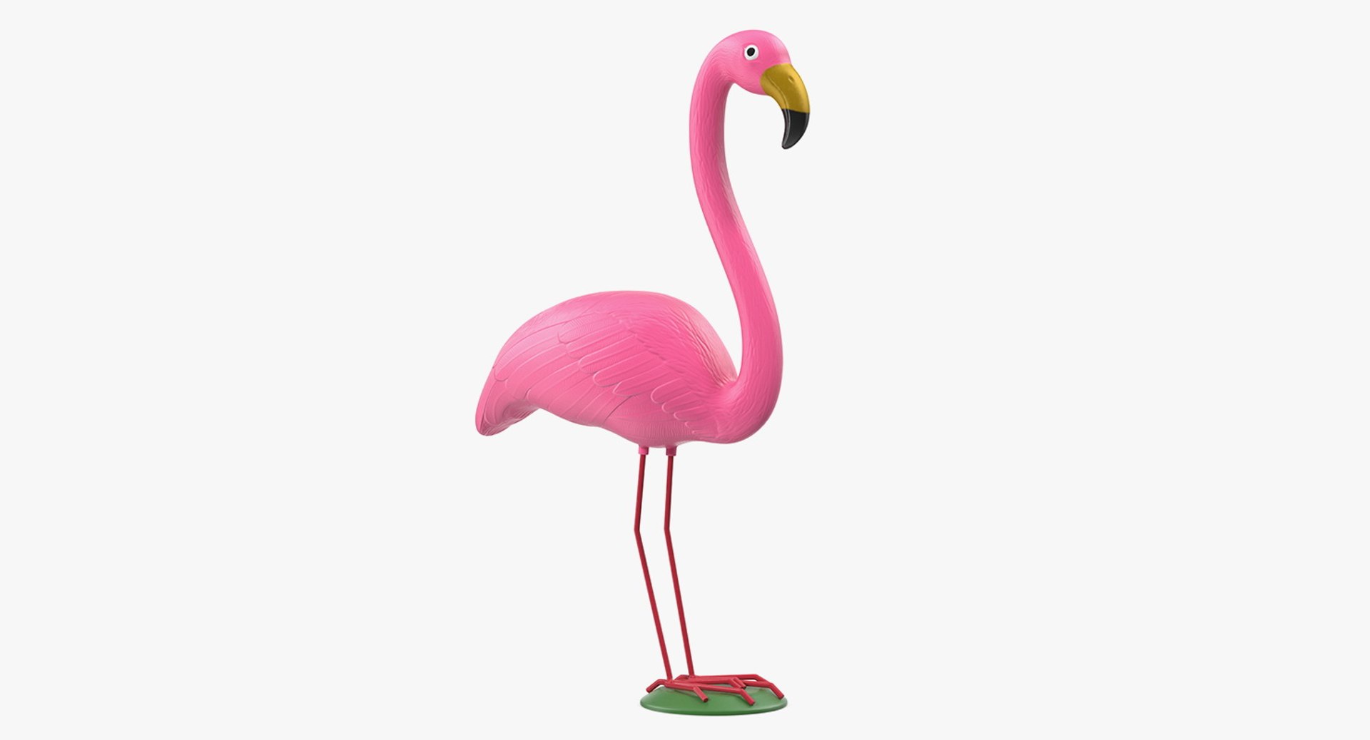 Pink Flamingo Yard Lawn Ornament 3D model preview