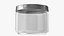 Frasco de vidro com tampa de metal 300 ml