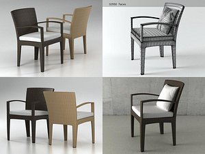 3D panama armchair model