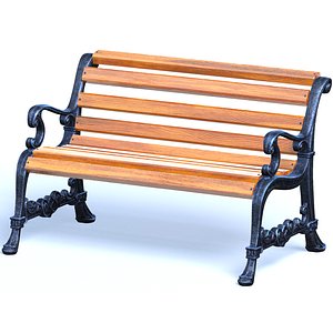park bench 3d c4d