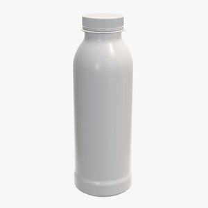3D yoghurt bottle model