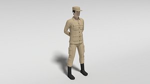 Low Poly Cartoon Soldier