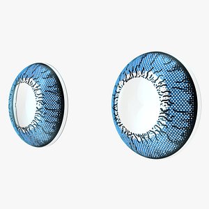 3D model Coloured Contact Lenses Blue