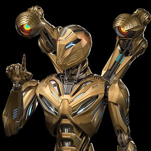 Robot Alien Destroyer - Rigged and Animated model