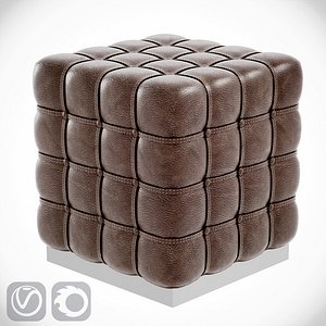 Leather ottoman
