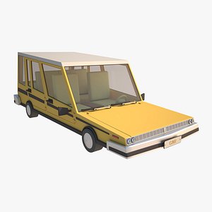 Cartoon Car Yellow