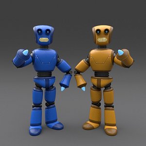 3d model robot rigged