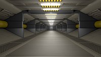 Sci Fi Corridor Underground Tunnel