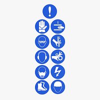 Industrial Safety Sign Icons Pack