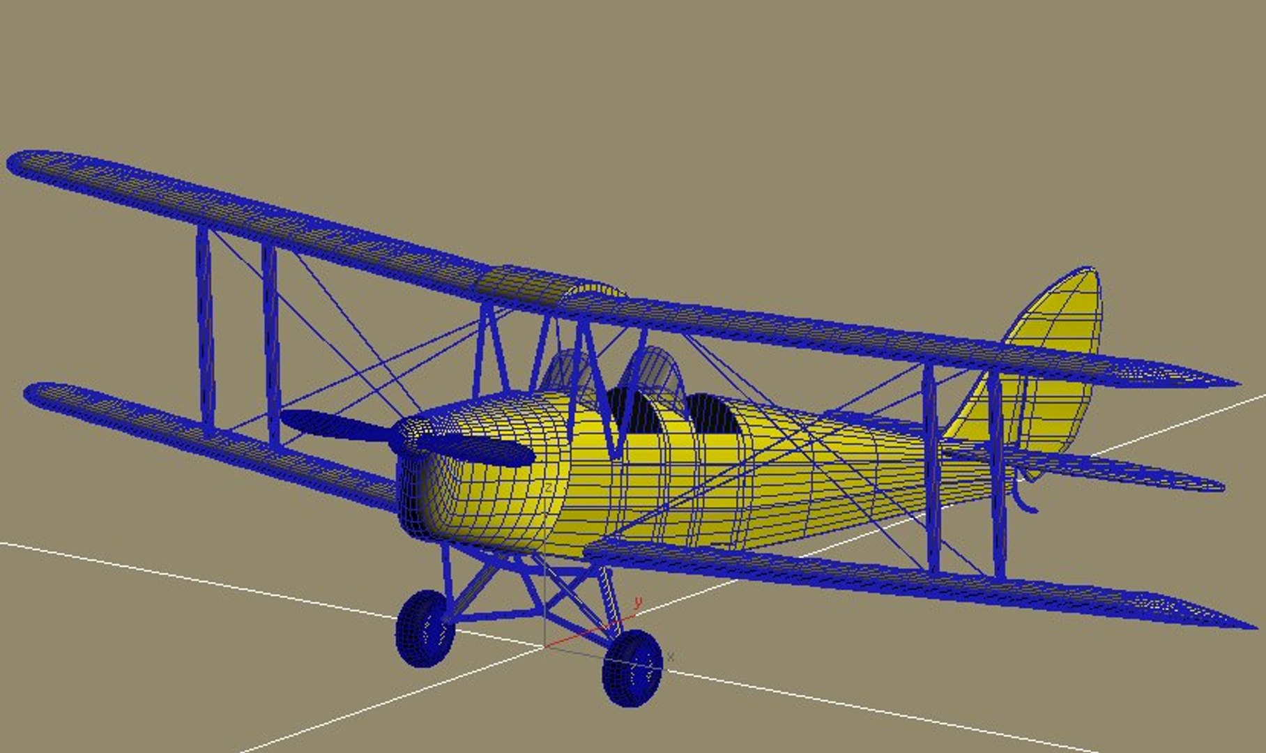 3d Model Of Haviland Tiger Moth Dh82