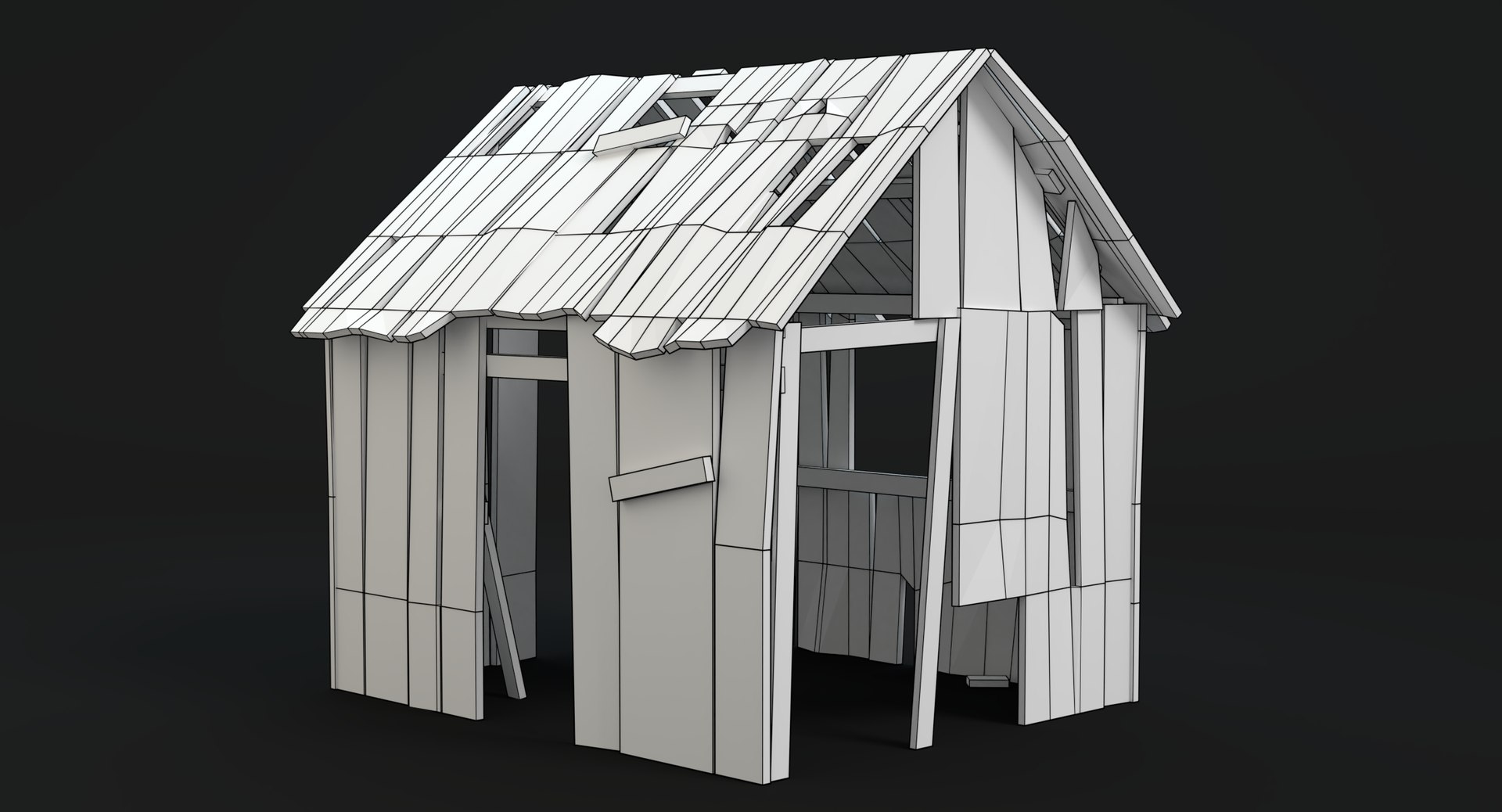 3D old broken shed https://p.turbosquid.com/ts-thumb/MG/mnZbTx/j05Y1MmS/wireframe_1/png/1550181654/1920x1080/fit_q87/cee7defc7b6bcce0852af73ad647810f8b077488/wireframe_1.jpg