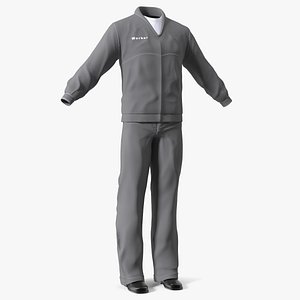 Industrial Work Uniform Gray model
