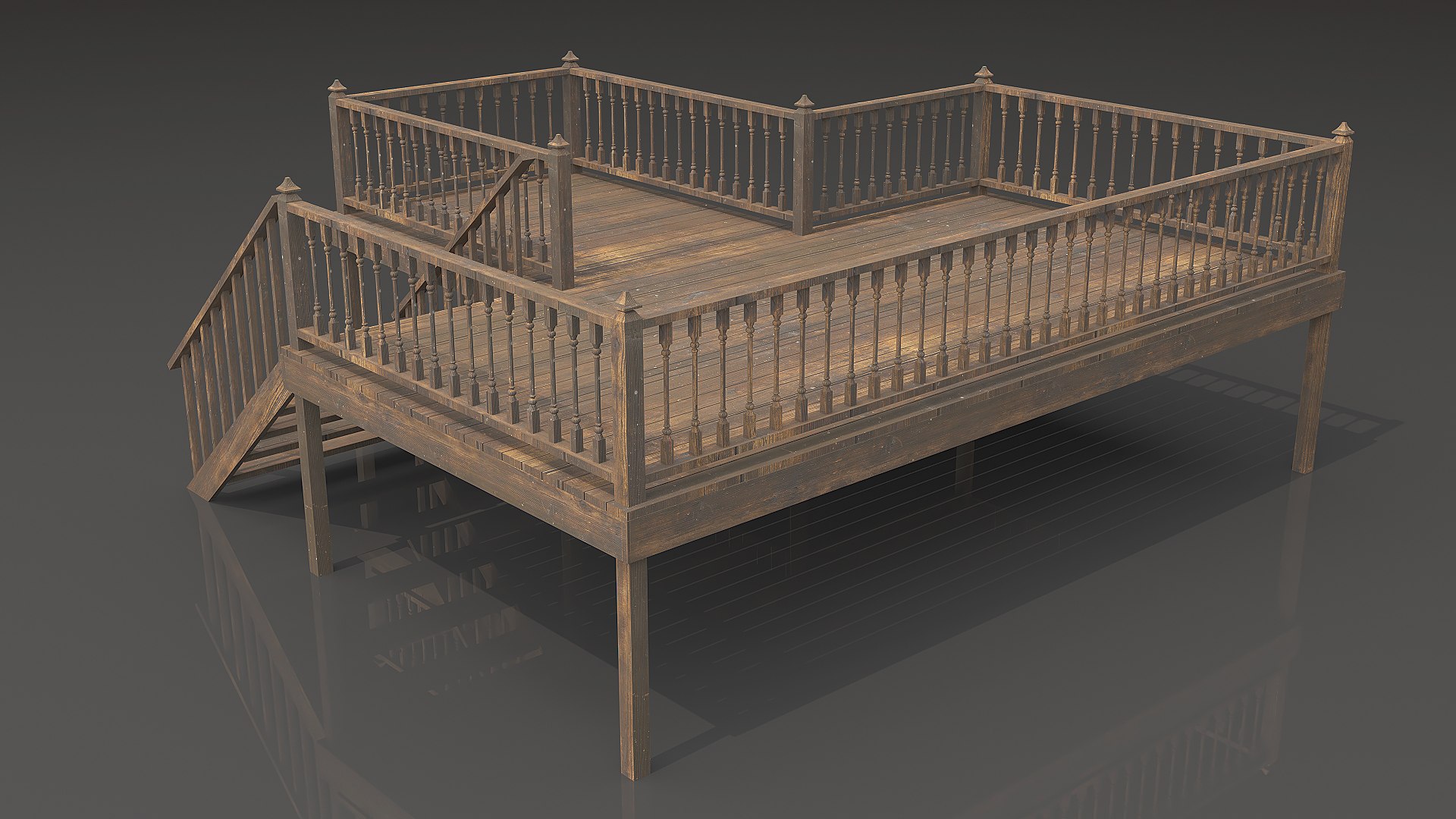 3D Wood Veranda 2 Model - TurboSquid 2136468