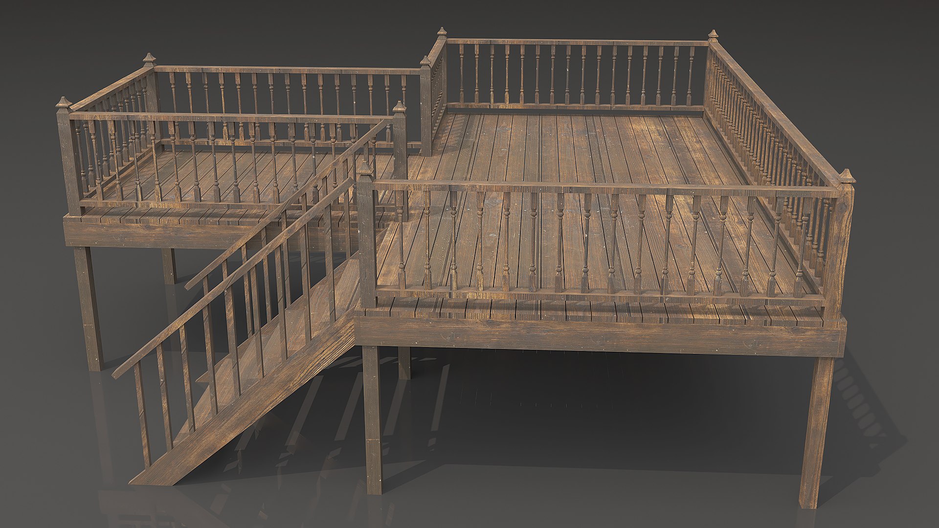 3D Wood Veranda 2 Model - TurboSquid 2136468