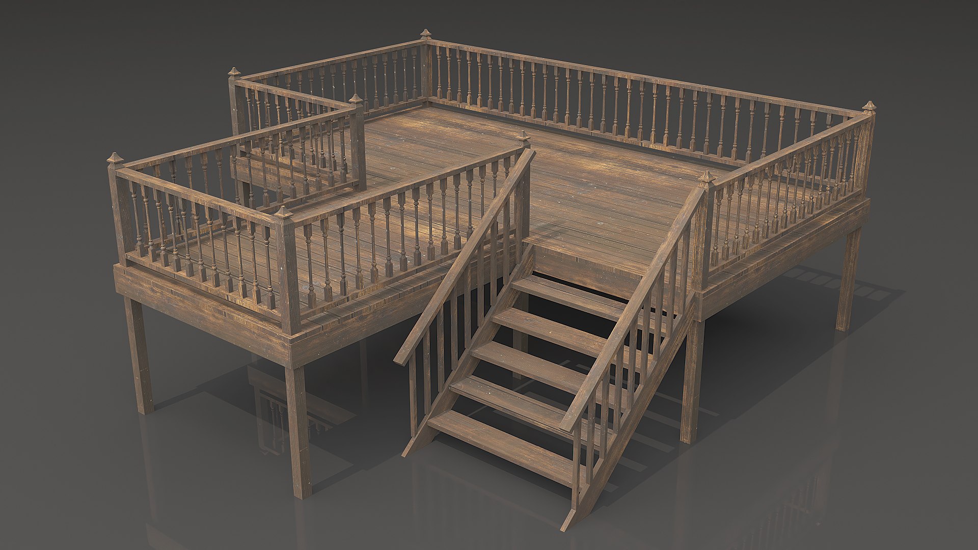 3D Wood Veranda 2 Model - TurboSquid 2136468